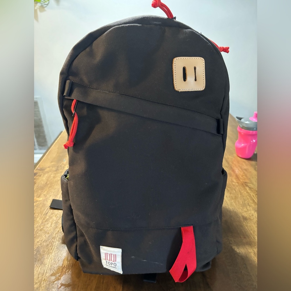 Stylish Black and Red Men's Backpack